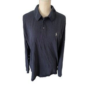 POLO GOLF Ralph‎ Lauren Henley Shirt Wool Silk Blend Size Large